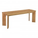 Angle Oak Dining Bench Small