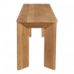 Angle Oak Dining Bench Small