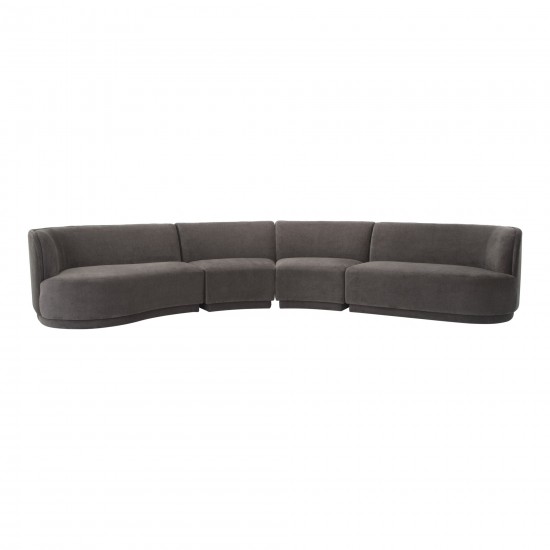 Yoon Eclipse Modular Sectional Chaise Left Umbra Grey