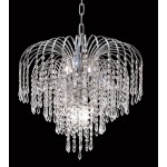 Elegant Lighting Falls 6 Light Chrome Pendant Clear Swarovski Elements Crystal