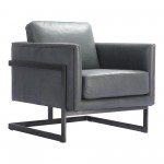 Luxley Club Chair Lava Grey Leather
