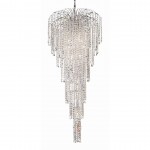 Elegant Lighting Falls 11 Light Chrome Chandelier Clear Swarovski Elements Crystal