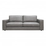 Hansen Leather Sofa Concrete Grey
