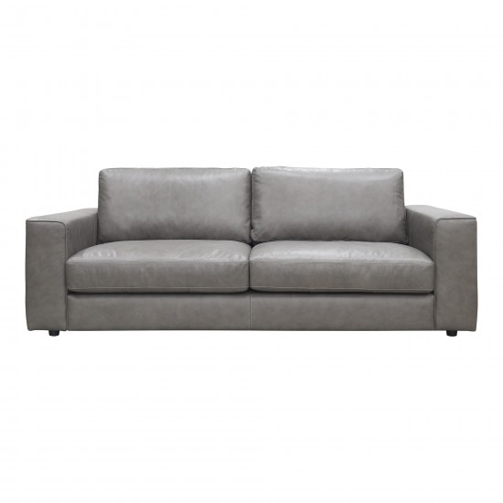 Hansen Leather Sofa Concrete Grey