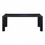 Post Dining Table Small Oak Black