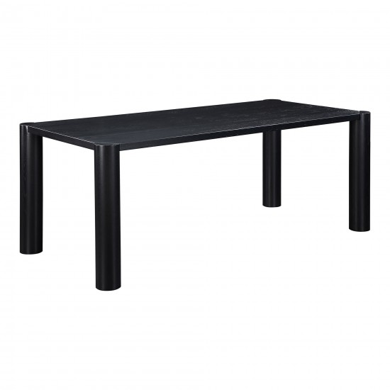 Post Dining Table Small Oak Black