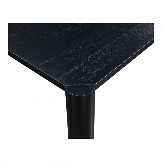 Post Dining Table Small Oak Black