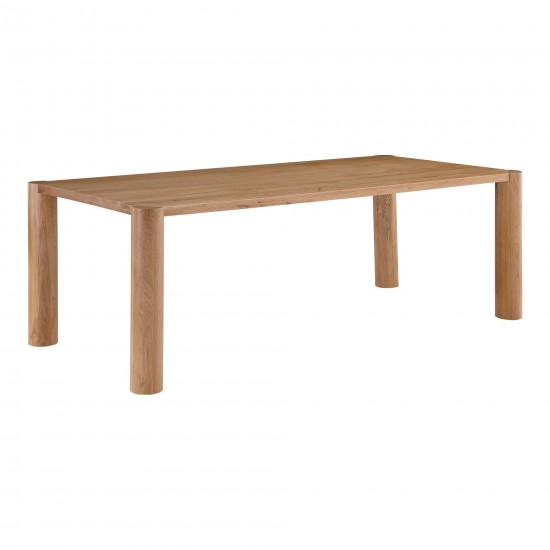 Post Dining Table Small Oak Natural