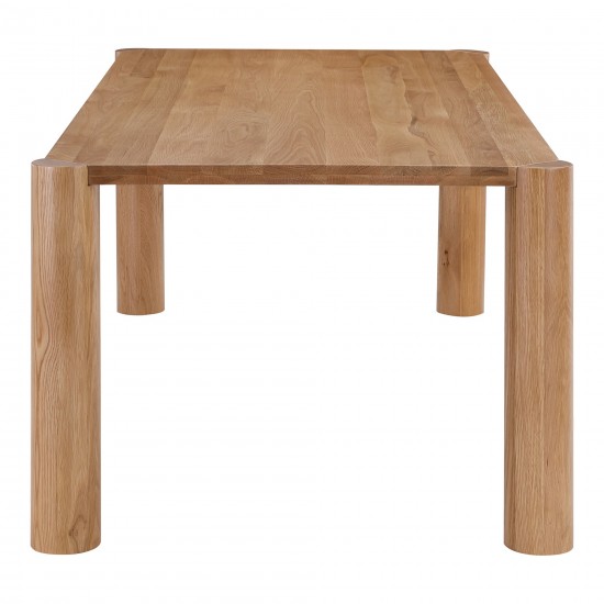 Post Dining Table Small Oak Natural