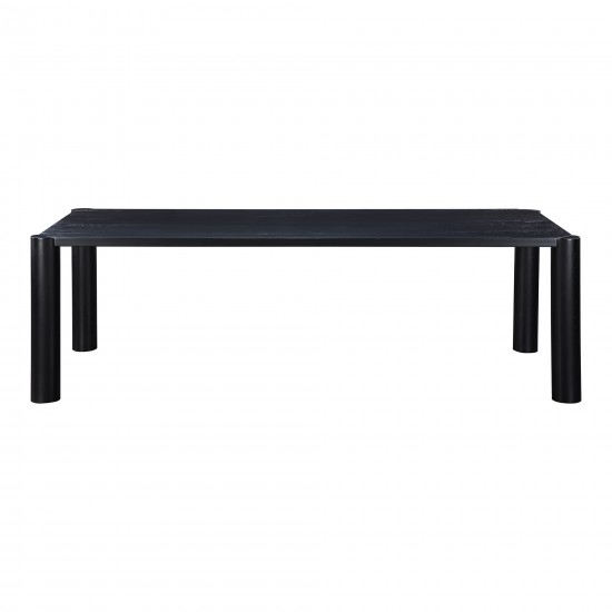 Post Dining Table Large Oak Black