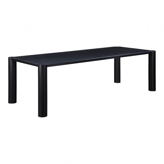 Post Dining Table Large Oak Black