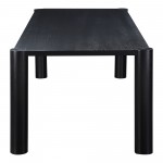 Post Dining Table Large Oak Black