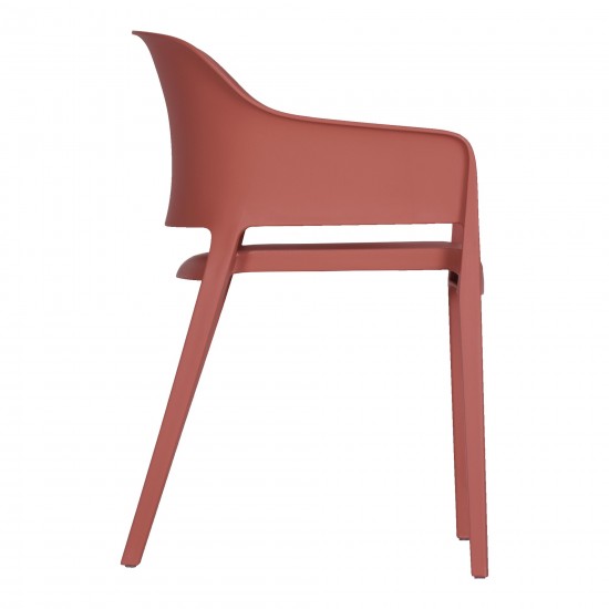 Faro Outdoor Dining Chair Desert Red-M2