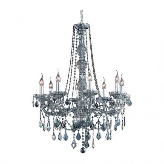 Elegant Lighting Verona 8 Light Silver Shade Chandelier Silver Shade (Grey) Swarovski Elements Crystal