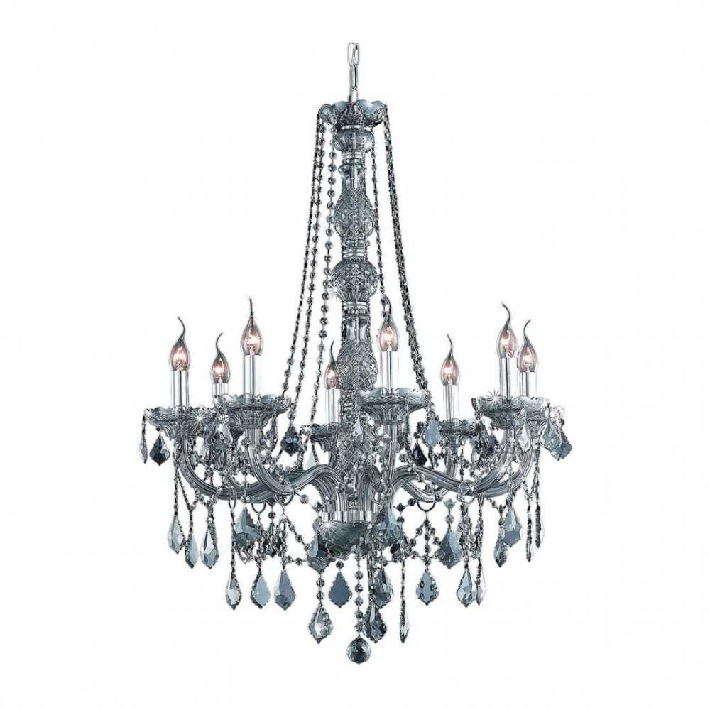 Elegant Lighting Verona 8 Light Silver Shade Chandelier Silver Shade (Grey) Swarovski Elements Crystal