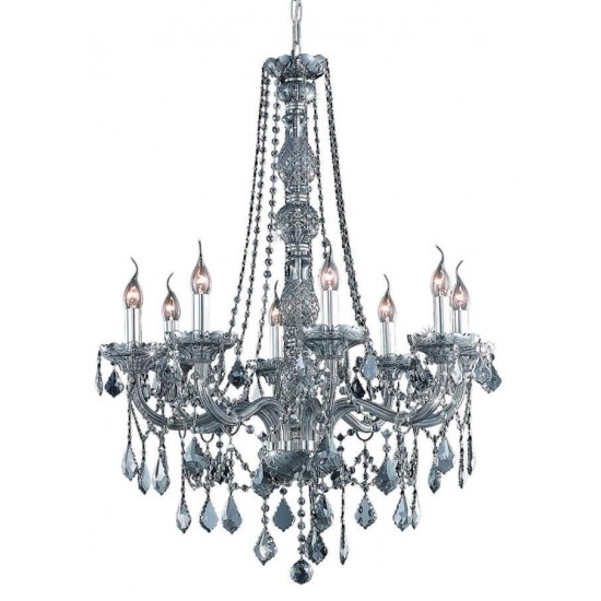 Elegant Lighting Verona 8 Light Silver Shade Chandelier Silver Shade (Grey) Swarovski Elements Crystal