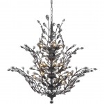 Elegant Lighting Orchid 18 Light Dark Bronze Chandelier Clear Elegant Cut Crystal