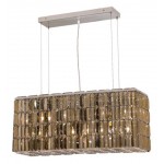 Elegant Lighting Maxime 8 Light Chrome Chandelier Golden Teak (Smoky) Royal Cut Crystal