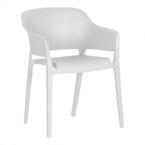 Faro Outdoor Dining Chair White-M2