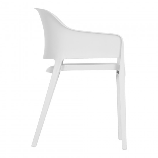 Faro Outdoor Dining Chair White-M2