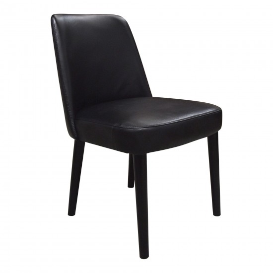 Fitch Leather Dining Chair Black-M2