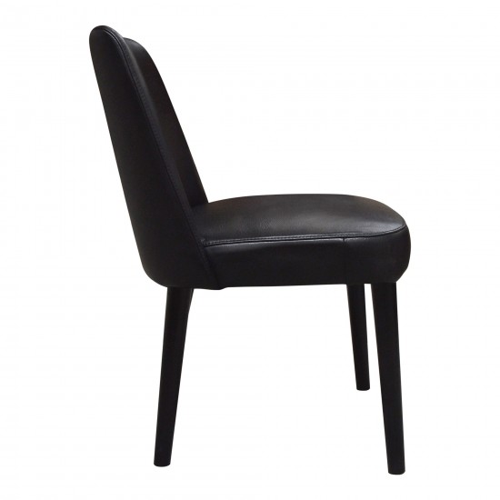 Fitch Leather Dining Chair Black-M2