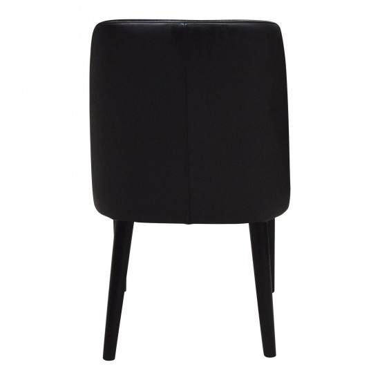 Fitch Leather Dining Chair Black-M2