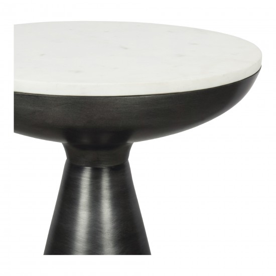 Font Side Table White Marble