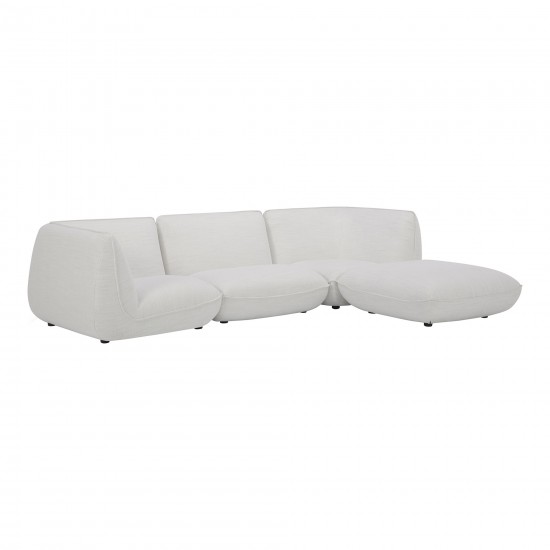 Zeppelin Lounge Modular Sectional Salt Stone White