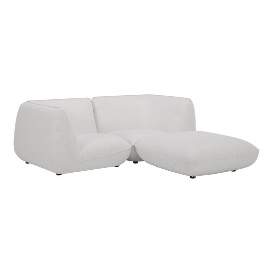 Zeppelin Nook Modular Sectional Salt Stone White