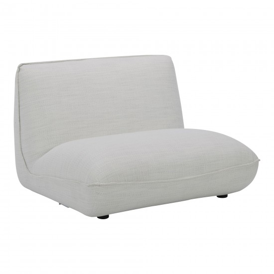 Zeppelin Slipper Chair Salt Stone White