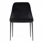 Sedona Dining Chair Shadowed Black Velvet-M2