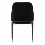 Sedona Dining Chair Shadowed Black Velvet-M2