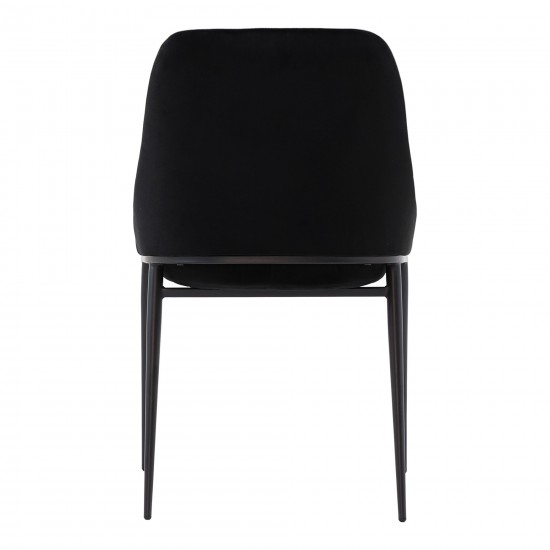 Sedona Dining Chair Shadowed Black Velvet-M2