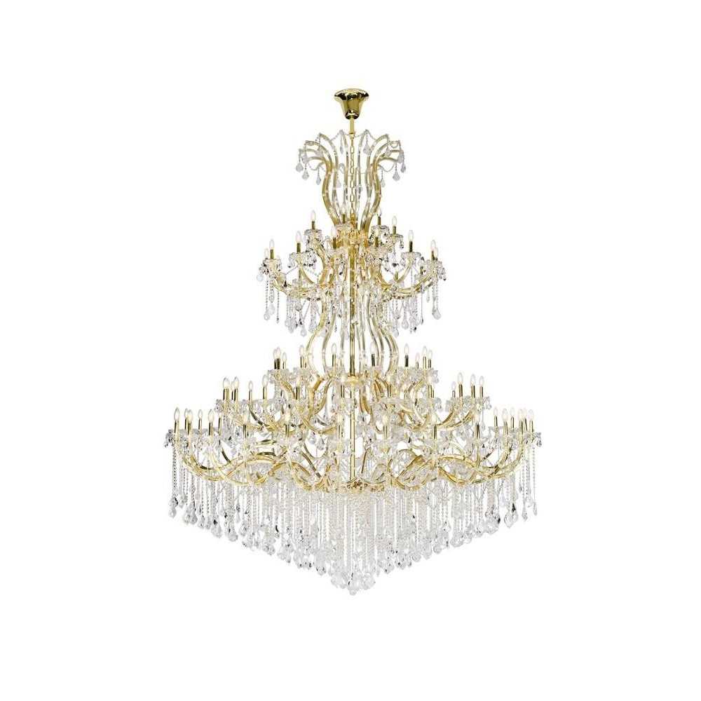 Elegant Lighting Maria Theresa 84 Light Gold Chandelier Clear Swarovski Elements Crystal