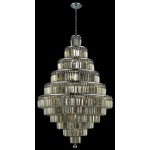 Elegant Lighting Maxime 30 Light Chrome Chandelier Golden Teak (Smoky) Royal Cut Crystal