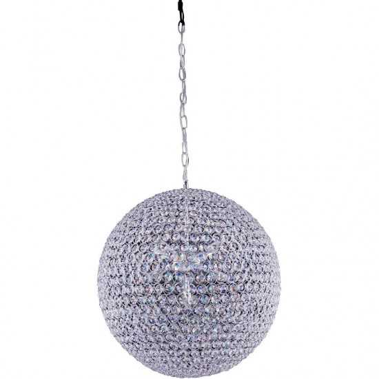 Elegant Lighting Cabaret 9 Light Chrome Pendant Clear Royal Cut Crystal