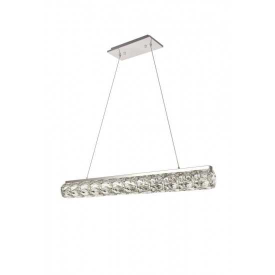 Elegant Lighting Valetta Integrated Led Chip Light Chrome Chandelier Clear Royal Cut Crystal