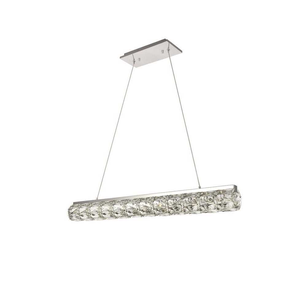 Elegant Lighting Valetta Integrated Led Chip Light Chrome Chandelier Clear Royal Cut Crystal