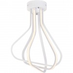 Elegant Lighting Dahlia 3 Light In White Flush Mount