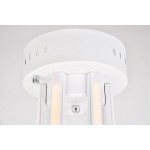 Elegant Lighting Dahlia 3 Light In White Flush Mount