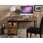 Rustic Wood finish computer desk with Metal legs