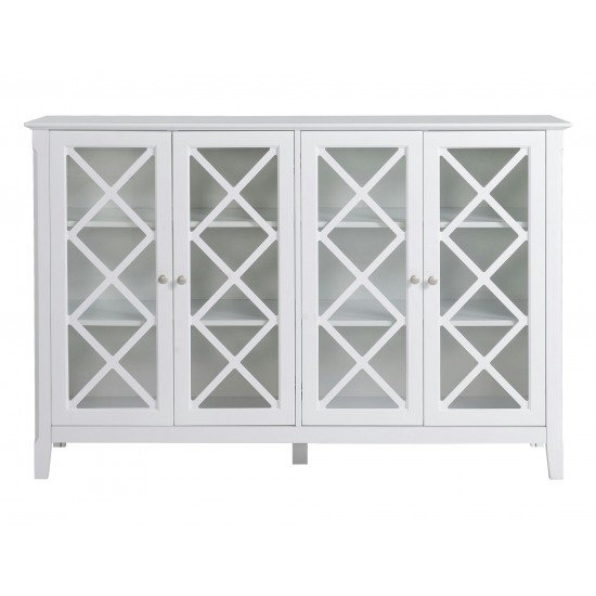 Savannah White Accent Cabinet With Four Doors
