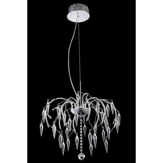 Elegant Lighting Amour 8 Light Chrome Chandelier Clear Swarovski Elements Crystal