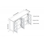 Savannah White Accent Cabinet With Four Doors