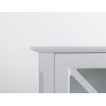 Savannah White Accent Side Table With Cabinet