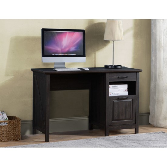 Black Oak Computer Desk