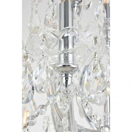 Elegant Lighting Maria Theresa 84 Light Chrome Chandelier With Clear Tear Drop Crystals Clear Swarovski Elements Crystal