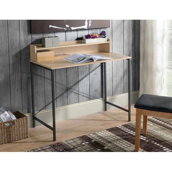 Light Oak Writing Desk with Hutch
