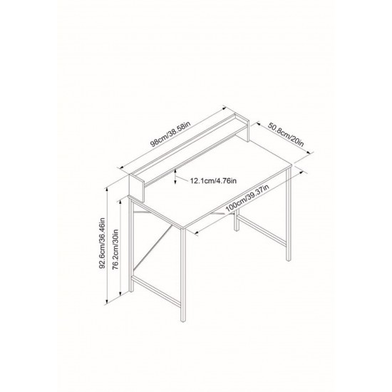 Light Oak Writing Desk with Hutch